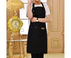 Unisex Canvas Apron Washable Butcher Waiter Chef Waterproof Kitchen Cooking Cafe