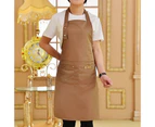 Unisex Canvas Apron Washable Butcher Waiter Chef Waterproof Kitchen Cooking Cafe