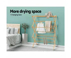 Clothes Airer Bamboo Drying Rack Laundry Dryer Garment Hanger Foldable