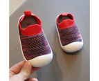 Dadawen Baby First-Walking Shoes Mesh Breathable Upper Soft Sole Sneakers-Red