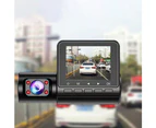 3 Channel Dash Cam Front and Rear Inside 1080P Full HD 170 Degree Wide Angle Dashboard Camera-3 lenses