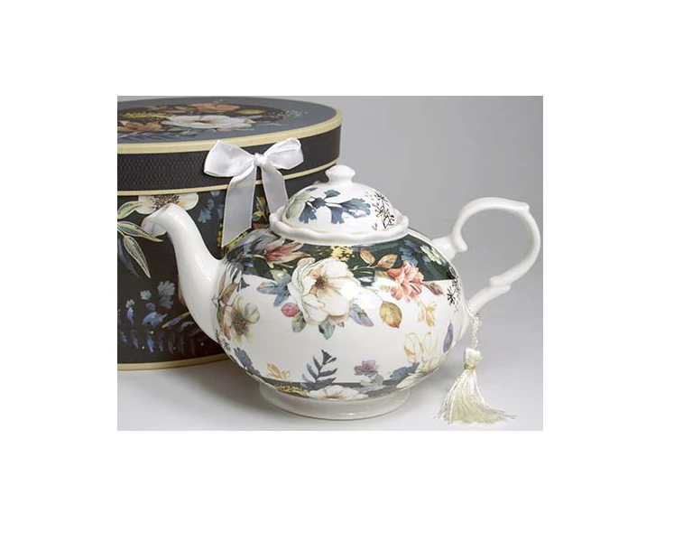 ARTON GIFTWARE T Time Teapot with Gift Box Bouquet