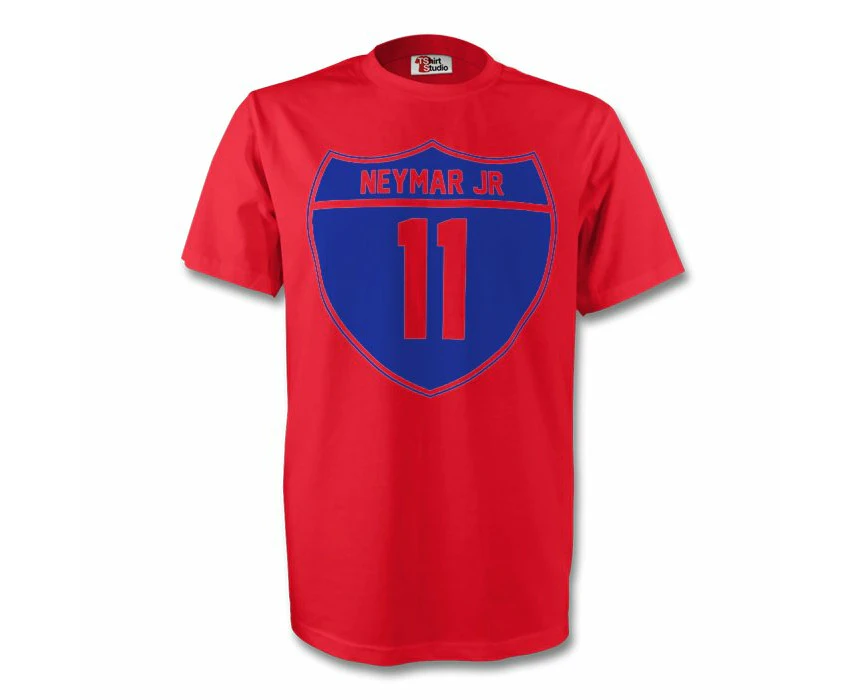 Neymar Jr Barcelona Crest Tee (red) - Kids