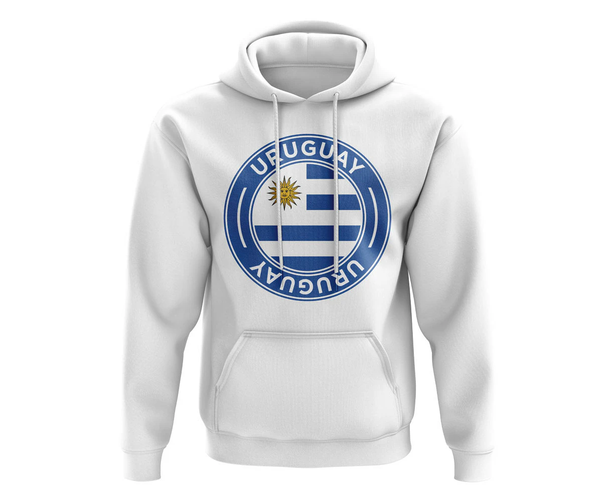 Uruguay Football Badge Hoodie (White)