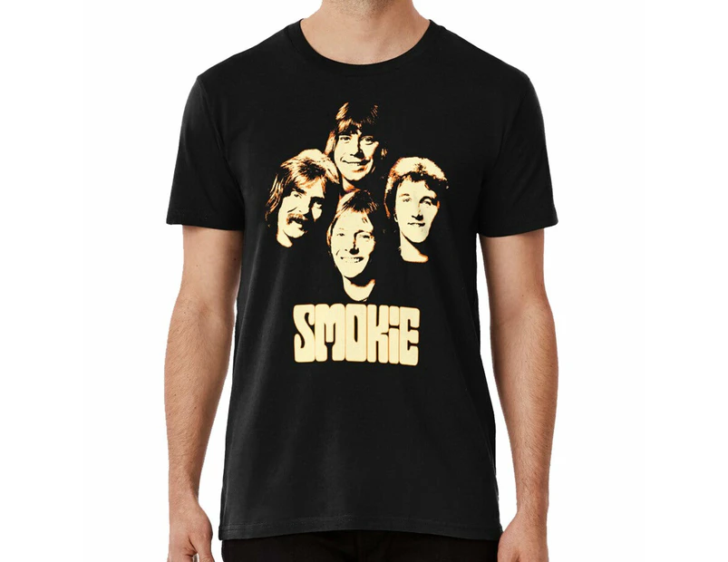 Smokie T-shirt 1970s music retro pop - Black