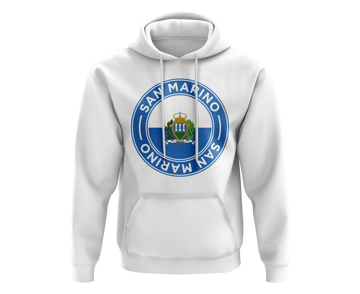 San Marino Football Badge Hoodie (White)