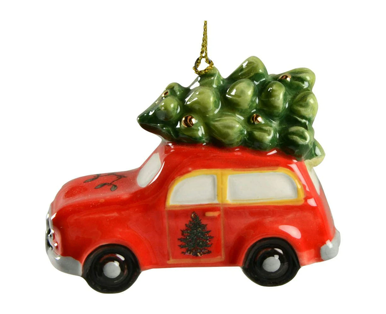 Spode Christmas Tree Station Wagon Ornament