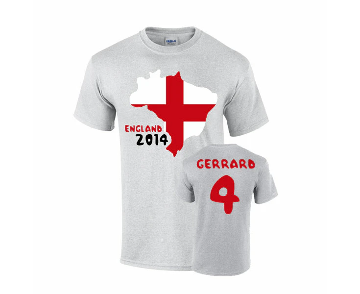 England 2014 Country Flag T-shirt (gerrard 4)