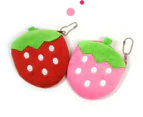 Triangle red watermelon fruit mobile phone bag cartoon plush pocket key bag