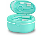 Retainer Denture Bath Case Cup Box Holder Storage Soak Container With mirror Orthodontics Mouth Guard Braces（green）