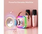 Mini Karaoke Machine for Kids: Portable Singing Machine with 2 Wireless Microphones for Girls - Popular Birthday Gifts Ideas