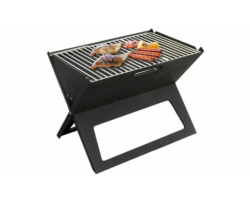 Outdoor Picnic Camping Bbq Portable Foldable Notebook Size Folding Charcoal BBQ