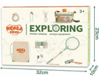 Bug Catcher kit for Kids - Outdoor Explorer Kit with Insect Box,Binoculars, Magnifying Glass, Net, Tweezers, Clamp, Whistle, Bag - Educational Toy