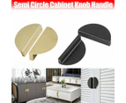 Door Pull With Screws Cupboard Handle Decor Home Semi Circle Cabinet Knob Diy - Copper