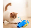 Squeaky Cat Toys Rechargeable Flapping Toy Interactive Exercise Toys-Blue
