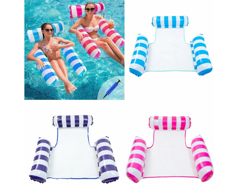 3 Pack Inflatable Water Hammock Floats Pool Float Hammock for Adults & Kids,Multi-Purpose Water Hammock,Eco-Friendly, Safe & Comfortable with Air Pump