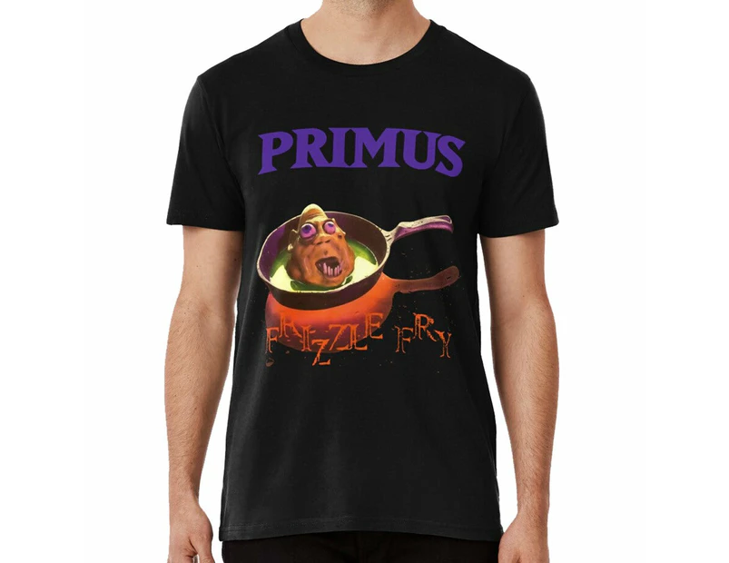 primus frizzle fry T-shirt primus lyrics primus band music - Black