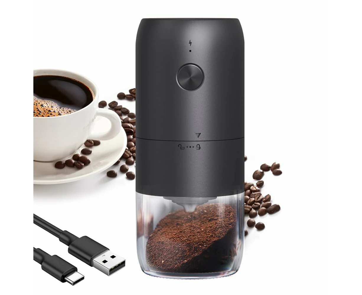 Portable Electric Burr Coffee Grinder, Small Electric Rechargeable Mini Coffee Grinder with Multiple Grinding Settings