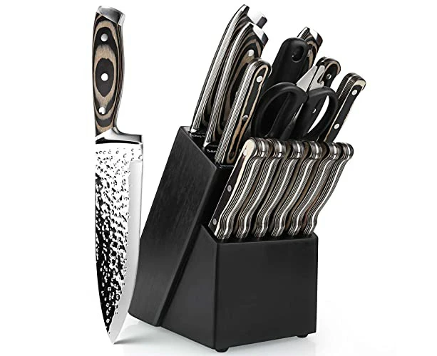 15 Pieces Knife Set with Wooden Block