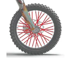 72PCS Wheel Spoke Wrap Sleeves Mountain Bike Bicycle Mtb Wraps Skins Covers - Yellow