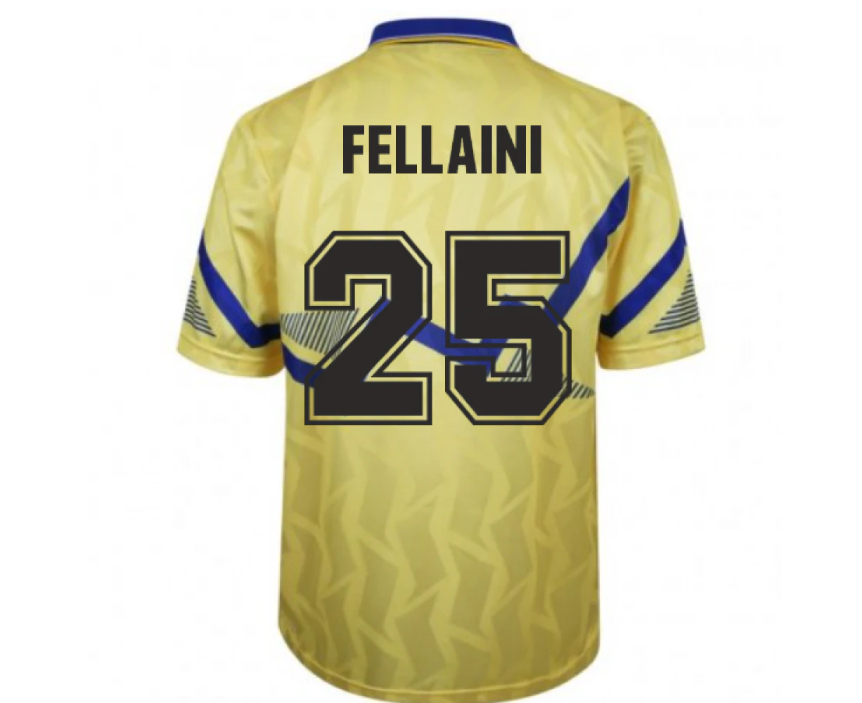 Everton 1990 Away Retro Football Shirt (FELLAINI 25)