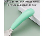 Toddler Utensils, 3 Forks & 3 Spoons, Stainless Steel & Food Grade Silicone, Thick Easy-Grip Handles, Style 1