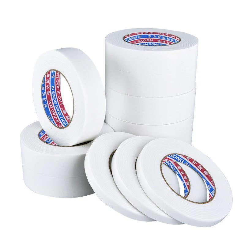 Double Sided White PE Foam Sticky Tape Mounting DIY Craft Strong Adhesive 2.5m