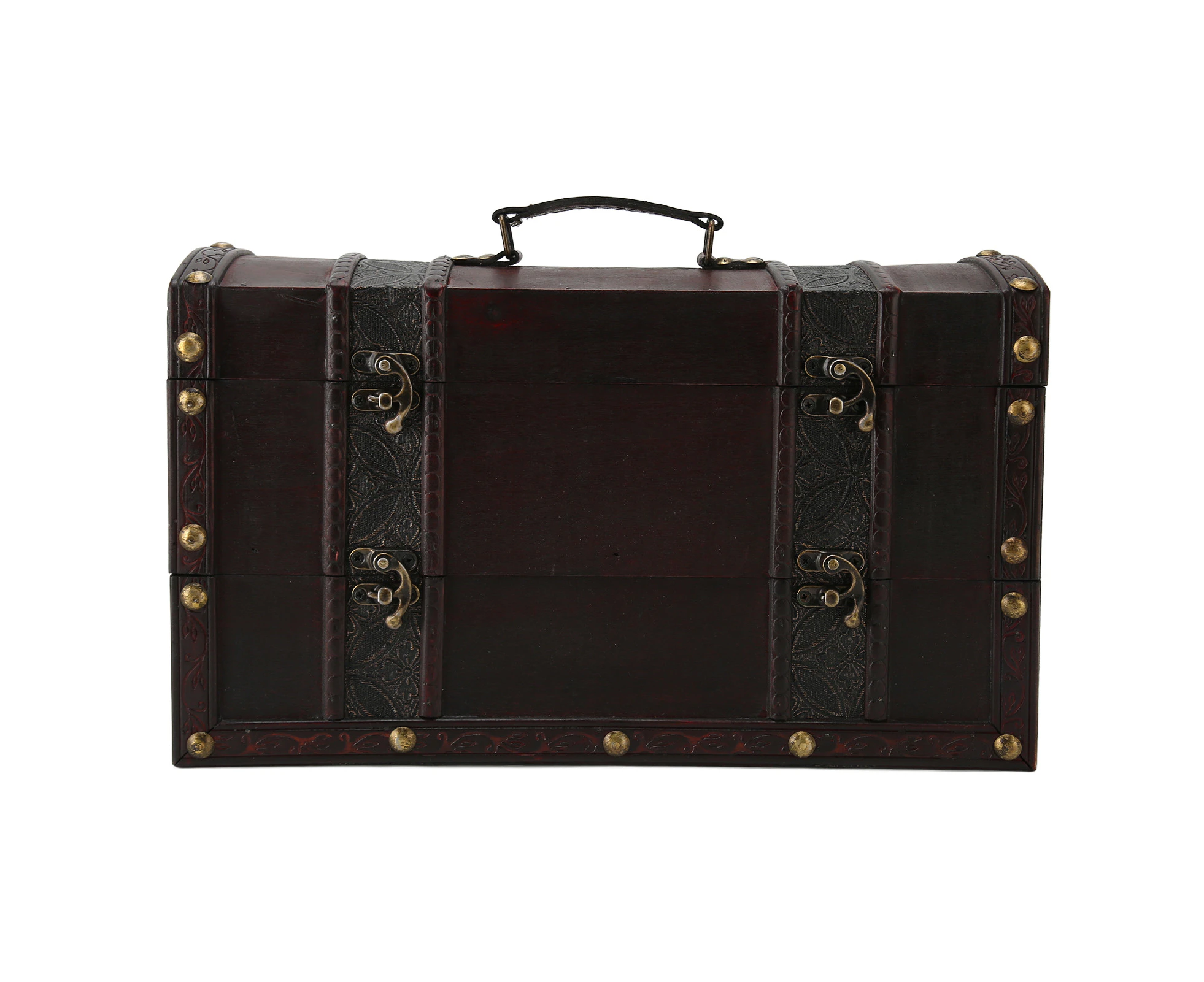 Wine Bottle Box Fashionable Vintage Luggage Shape 2 Wine Bottle Holder Gift Box With Lid And Handle