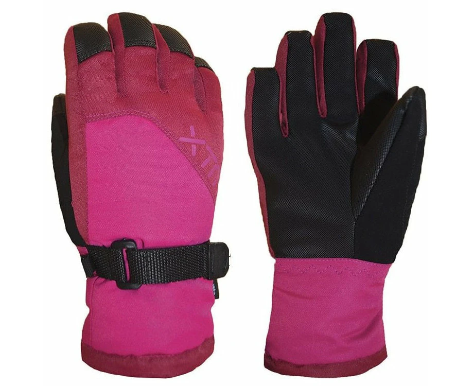 Xtm Zoom Kids Snow Ski Winter Gloves Berry Pink