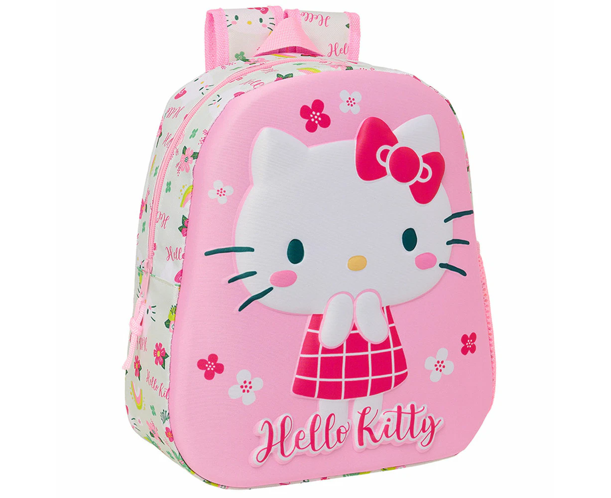 Hello Kitty Childrens/Kids Floral Backpack (Pink/White) - TA11685