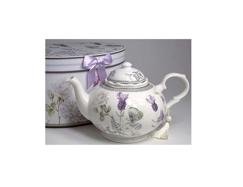 ARTON GIFTWARE T Time Teapot with Gift Box Lavender Garden