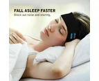 Wireless Bluetooth Headband Earphone Stereo Sport Headphone Headset Sleep New - Black