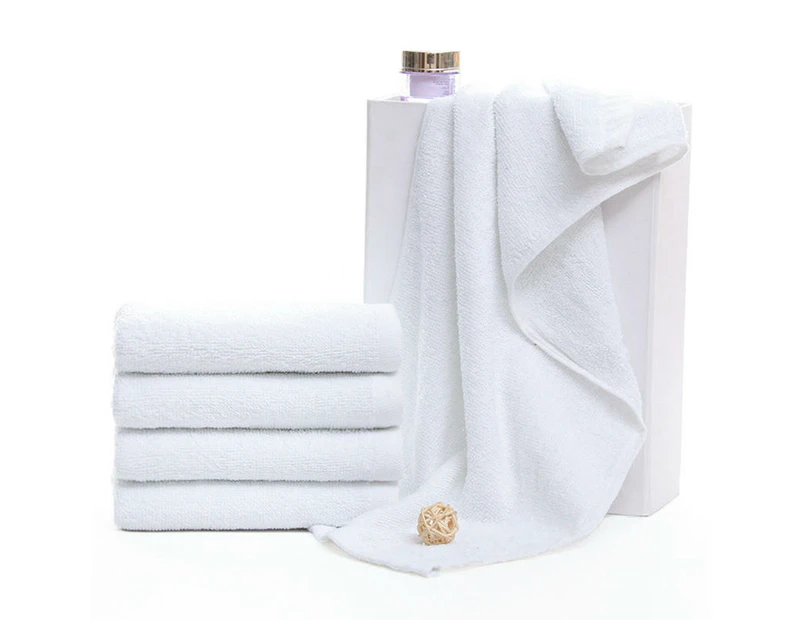 4 Pack White Towels - Soft Cotton Highly Absorbent Hotel spa Bathroom Towel Collection-30 * 60cm 45g