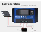 30A Solar Charge Controller 12V 24V Regulator Auto Dual USB Mppt Battery