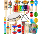 Kids Musical Instruments,Wooden Percussion Instruments Toy for Kids  Educational Musical Toys Set for Boys and Girls with Storage Bag