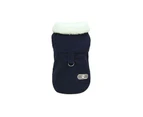 Pet Dog Cat Corduroy Warm Coat Navy