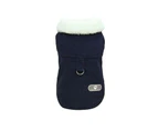 Pet Dog Cat Corduroy Warm Coat Navy