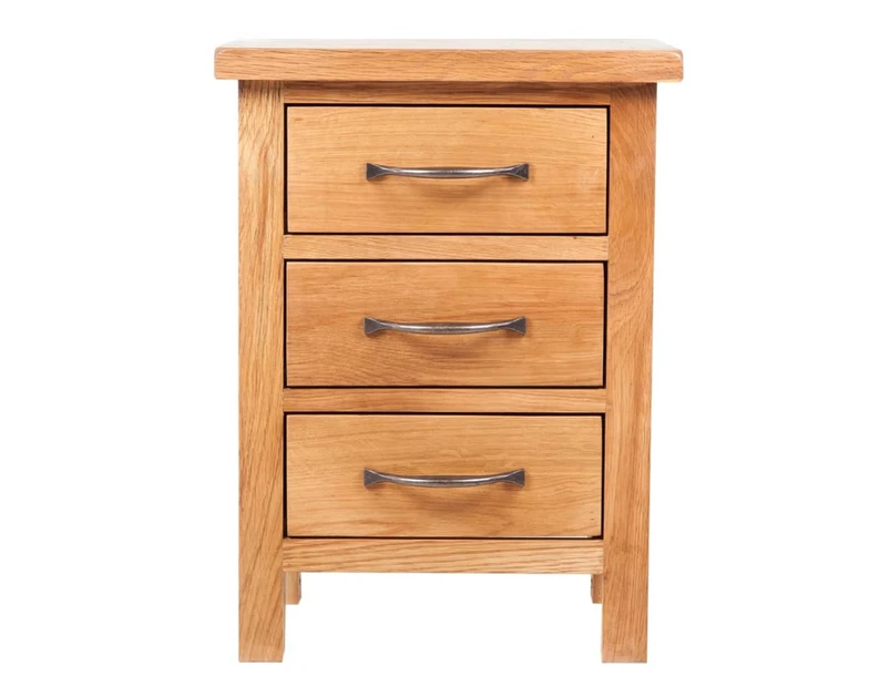 Solid Wood Bedside Cabinet 3 Drawer Storage Unit Nightstand Side Lamp End Table