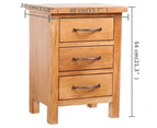 Solid Wood Bedside Cabinet 3 Drawer Storage Unit Nightstand Side Lamp End Table