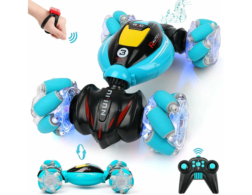 RC Cars Gesture Sensing Stunt Car - Best Gifts for Boys 360° Rotating 4WD Remote Control Transform 2.4Ghz Hand Controlled Car Birthday Presents for Kids