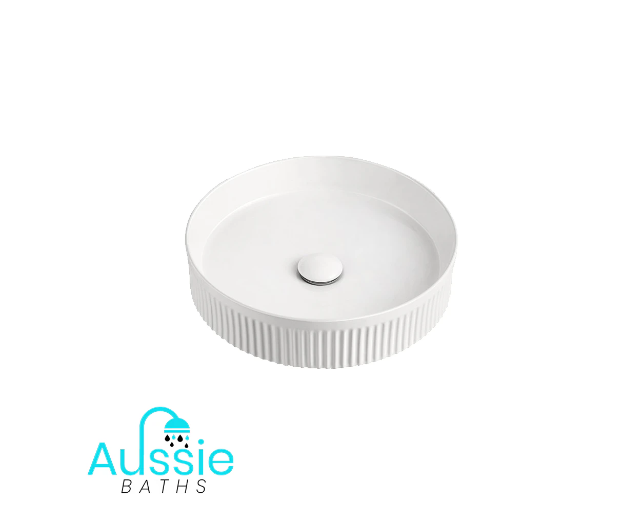 Luna Fluted Bathroom Basin - Matte White