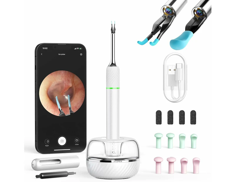 2024 Upgraded Bebird Note 5 Pro AuriCare Ear Wax Removal Tool Camera Ear Cleaner Tweezers - 10 Megapixels Ear Otoscope Camera Ear Cleaning Kit - White