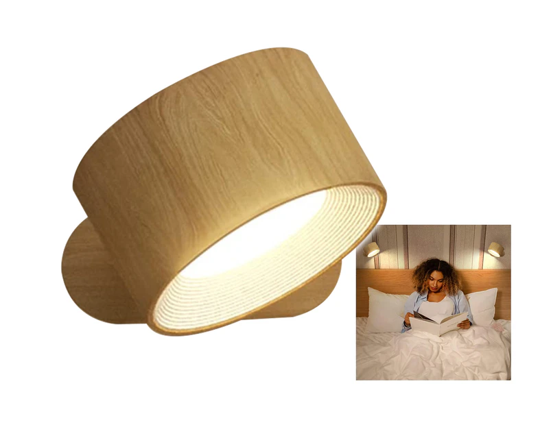 CLORA LED Wall Sconce Reading Lights Wall Fixture Lamp Home Decor Wood