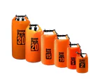 Orange Waterproof Bag Dry Sack Fishing Camping Canoeing Outdoor Sport 2/5/10/15/20/30 L