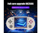 RG353PS Retro Handheld Game Console Single Linux System RK3566 Chip 3.5 Inch IPS Screen 128G TF Card Preinstalled 4519 Games -Gray