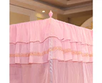Luxury Princess Three Side Openings Post Bed Curtain Canopy Netting Mosquito Net Bedding (M)