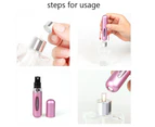 5 Color Set Portable Perfume Atomizer Travel Refillable Bottle Mini Scent Pump Spray 5ml