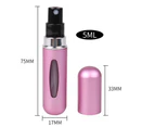 5 Color Set Portable Perfume Atomizer Travel Refillable Bottle Mini Scent Pump Spray 5ml