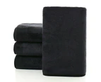 1 Pack Microfiber Towel Bath Towel，Extra Absorbent Fast Drying Multipurpose for Swimming Fitness Sports-black