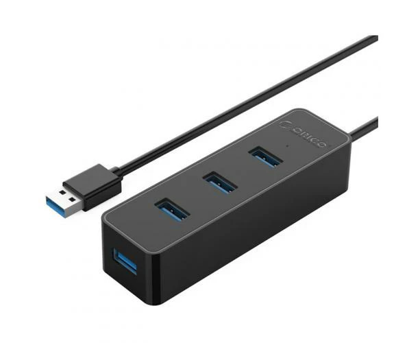 Orico 4 Port High Speed USB 3.0 HUB for Windows, Linux, Mac  (W5PH4-U3-V1) - Black [W5PH4-U3-BK]